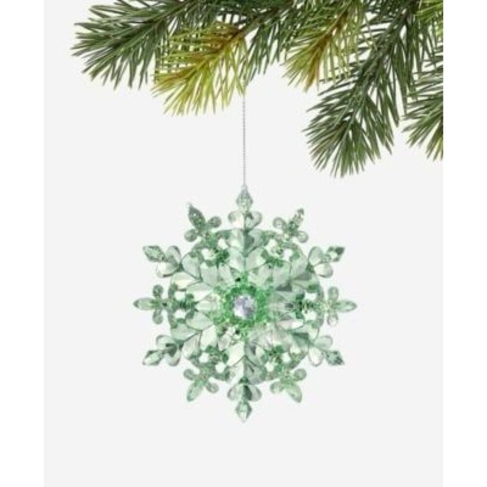 Holiday Lane Enchanted Emerald Green Snowflake Ornament